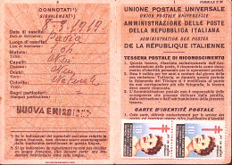 1957-ITALIA LAVORO Lire 200 (652) Isolato Su Tessera Postale Milano (9.2) - Mitgliedskarten