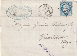 Lettre De Lille à Gérardmer LAC - 1849-1876: Klassik