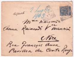 1903-Floreale C.25 (73) Isolato Su Busta Milano (2.7) Per La Francia - Marcophilia