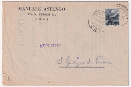 1945-Democratica C.40 (546) Isolato Su Piego Roma (16.11) - Marcofilie