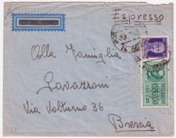 1942-Posta Militare/n. 3550 (2542) Su Busta Espresso Al Verso Lineare197 Squadri - Marcophilia