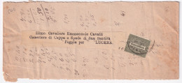 1888-CIFRA C.1 (T14) Isolato Su Fascetta Per Stampe - Marcophilia