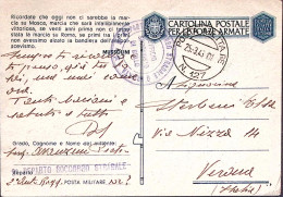 1943-Posta Militare/n. 127 C.2 (25.3) Su Cartolina Franchigia - Marcofilie