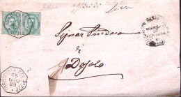 1889-TORRICELLA DEI PIZZO Ottagonale Collettoria (25.6) Su Piego Affrancata Copp - Marcofilie