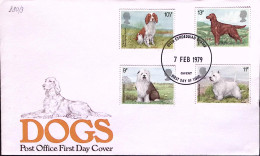 1979-GRAN BRETAGNA GREAT BRITAIN Espos. Canina (880/3) Su Fdc - Covers & Documents