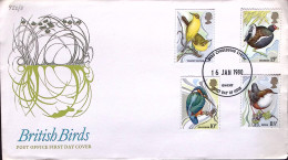 1980-GRAN BRETAGNA GREAT BRITAIN Uccelli (922/5) Su Fdc - Briefe U. Dokumente