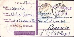 1943-PRIGIONIERI GUERRA In East Africa POW Camp 353/B Su Ex Cartolina Italiana T - Marcophilie
