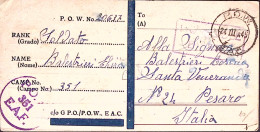1945-PRIGIONIERI GUERRA In East Africa POW Camp 351 Su Ex Cartolina Italiana Tra - Marcophilie