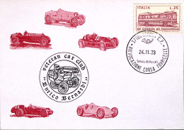 1973-VERONA VETERAN CAR CLUB Annullo Speciale (24.11) Su Cartolina Ufficiale - 1971-80: Marcophilie