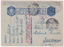 1943-R.AEROPORTO 451 Ovale E Manoscr. Su Cartolina Franchigia Posta Militare 345 - Marcofilie