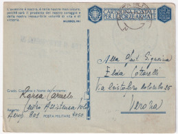 1942-R.AEROPORTO 801 Manoscritto Su Cartolina Franchigia Posta Militare 550 (4.1 - Marcofilía