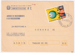 1979-GIORNATA FRANCOBOLLO'78 Lire 120 (1437) Isolato Su Avviso Ricevimento - 1971-80: Poststempel