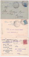 1921-Intestazioni Commerciali Cinque Cartoline Viaggiate - Marcophilia