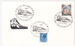 1981-BELLUNO 25 FRECCIA DOLOMITI/BELLUNO (24.5) Annullo Speciale Su Cartolina - 1981-90: Poststempel