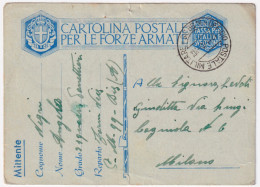 1940-UFFICIO POSTALE MILITARE/n. 99 BIS C.2 (13.11) Su Cartolina Franchigia Mano - Poststempel