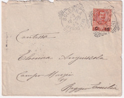 1905-Floreale Sopr. C.15/10 (79) Su Busta Bologna (23.12) - Poststempel