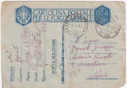 1940-Posta Militare 48 C.2 (15.12) Su Cartolina Franchigia - Poststempel