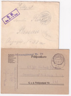 1915-AUSTRIA Tre Cartoline Franchigia Da Varie Feldpost - Poststempel