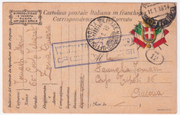 1918-UFFICIO Posta Militare/3 ARMATA C.2 (9.1) Su Cartolina Franchigia - Poststempel