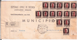 1945-Imperiale Sopr. RSI C.30 ROSSO ARANCIO Quattordici (uno Difettoso + Due Cad - Marcophilie