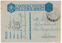 1943-R. NAVE/PACINOTTI (nave Appoggio Sommergibili) C.2 (2.7) Su Cartolina Franc - Marcophilie