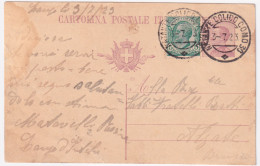 1923-NATANTE COLICO COMO 30 C.2 (3.07) Su Cartolina Postale C.25 Francobollo Agg - Marcophilia