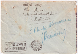 1943-R.AEROPORTO 454 Manoscritto Al Verso Di Busta PM N. 167 (19.7) - Marcofilie