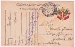 1916-Posta Militare/UFF. INTENDENZA I ARMATA C.2 (31.12) Su Cartolina Franchigia - Marcophilia