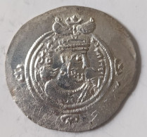 SASANIAN KINGS. Khosrau II. 591-628 AD. AR Silver  Drachm  Year 37 Mint Shiraz - Orientales