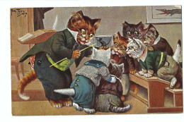 32581 - Illustrateur Arthur Thiele Chats  Ecole Cat Cats Katze TSN Serie 962 Circulée 1910 - Katzen