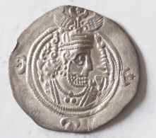 SASANIAN KINGS. Khosrau II. 591-628 AD. AR Silver  Drachm  Year 33 Mint WYHC - Oosterse Kunst