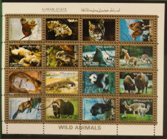 Ajman State 1973 Michel-Nr. 2829A - 2844A° Gest. Animals Kpl. Kleines Format - Ajman