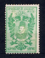 VIÑETA , FELIPE II , 1898 , REY DE ESPAÑA - Sonstige & Ohne Zuordnung