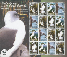 Südgeorgien 2003 WWF Graukopfalbatros 357/60 Kleinbogen Postfrisch (SG21510) - Géorgie Du Sud