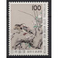 Japan 1977 Briefwoche Tiere Vögel Mandarinente 1338 Postfrisch - Ungebraucht