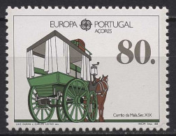 Portugal - Azoren 1988 Europa CEPT Transportmittel Pferdebus 390 A Postfrisch - Açores