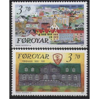 Färöer 1991 125 Jahre Torshavn 217/18 Postfrisch - Faroe Islands