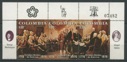 Kolumbien 1976 Unabhängigkeitserklärung USA1317/19 ZD Ecke Postfrisch (C22719) - Colombia