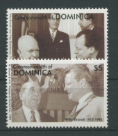 Dominica 1993 Willy Brandt 80. Geburtstag 1715/16 Postfrisch - Dominica (1978-...)