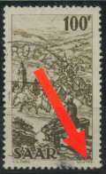 Saarland 1949 Bliestal Mit Wiebelskirchen, Mit Plattenfehler 288 II Gestempelt - Oblitérés