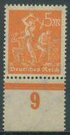 Deutsches Reich 1923 Arbeiter A. Kartonpapier Unterrand 238 Z Postfrisch Geprüft - Unused Stamps