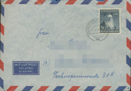 Bund 1952 Henri Dunant Einzelfrankatur 159 EF (X18722) - Covers & Documents