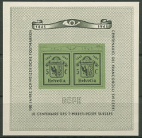 Schweiz 1943 GEPH 100 Jahre Doppelgenf Block 10 Postfrisch (C28192) - Bloques & Hojas