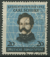 Bund 1952 Carl Schurz 155 Gestempelt, Zahnfehler (R19478) - Gebraucht