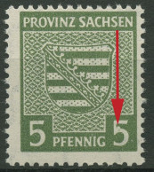 SBZ Provinz Sachsen 1945 Provinzwappen Mit Plattenfehler 75 Xa I Postfrisch - Autres & Non Classés