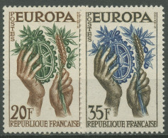 Frankreich 1957 Europa CEPT Hände 1157/58 Postfrisch - Neufs