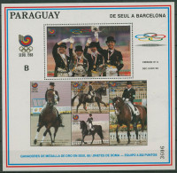 Paraguay 1989 Olymp. Spiele Seoul Dressurreiten Block 456 Postfrisch (SG27925) - Paraguay