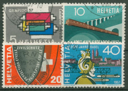 Schweiz 1957 Ereignisse Ausstellungen Gotthard-Bahn 637/40 Gestempelt - Used Stamps