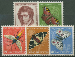 Schweiz 1955 Pro Juventute Charles P.de Rochemont Insekten 618/22 Postfrisch - Unused Stamps