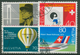 Schweiz 1979 Ereignisse Schützenfest Ballonfahrt Flughafen 1150/53 Gestempelt - Used Stamps